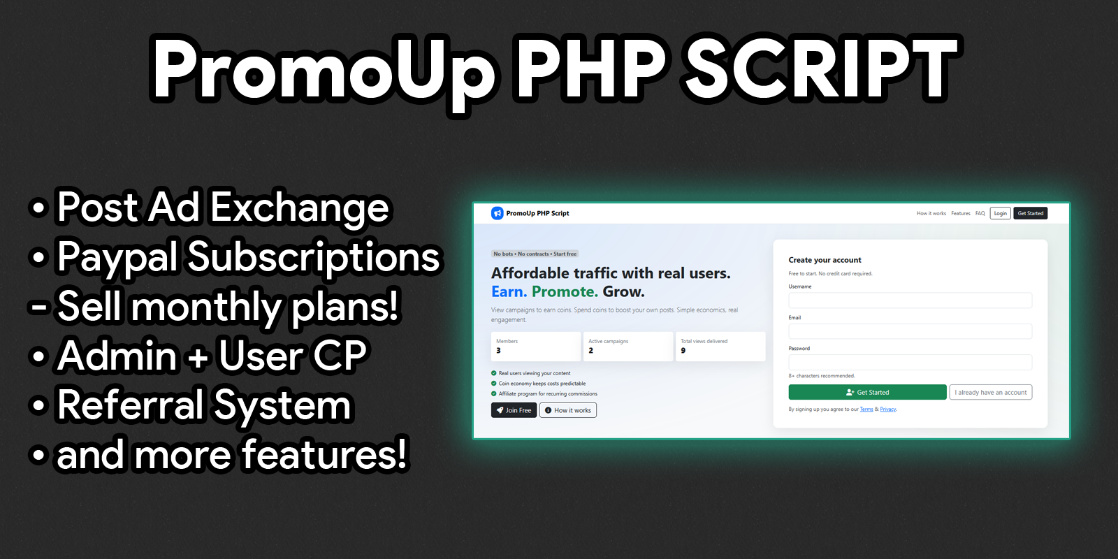 PromoUp PHP Script